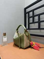 Uubags Loewe Small Puzzle Bag In Classic Calfskin And Suede Olive/Gold 24x10.5x16.5cm - 5