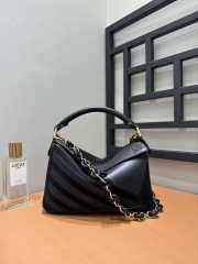 Uubags Loewe Small Puzzle Bag In Classic Calfskin And Suede Black 24x10.5x16.5cm - 6