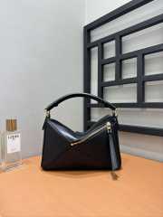 Uubags Loewe Small Puzzle Bag In Classic Calfskin And Suede Black 24x10.5x16.5cm - 4
