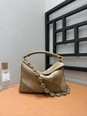 Uubags Loewe Small Puzzle Bag In Classic Calfskin And Suede Oak 24x10.5x16.5cm - 6