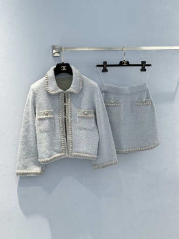 Uubags Chanel Set Jacket And Skirt Cashmere & Alpaca Lilac & Many Other Colors