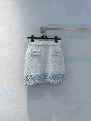 Uubags Chanel Set Jacket And Skirt Cotton & Mohair In Blue  - 3