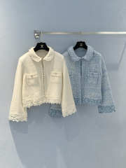 Uubags Chanel Set Jacket Cotton & Mohair In Yellow - 1