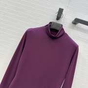 Uubags Alaia Fluid Jersey Heart Bodysuit In Purple - 5