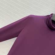 Uubags Alaia Fluid Jersey Heart Bodysuit In Purple - 4