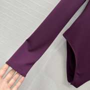 Uubags Alaia Fluid Jersey Heart Bodysuit In Purple - 2