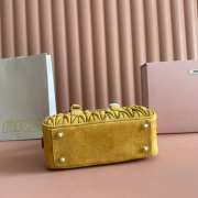 Uubags Miu Miu Arcadie matelassé suede bag in whiskey 22x10.5x7.5cm - 6