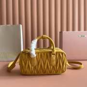 Uubags Miu Miu Arcadie matelassé suede bag in whiskey 22x10.5x7.5cm - 5