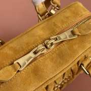 Uubags Miu Miu Arcadie matelassé suede bag in whiskey 22x10.5x7.5cm - 3