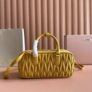 Uubags Miu Miu Arcadie matelassé suede bag in whiskey 27x12x9cm - 5