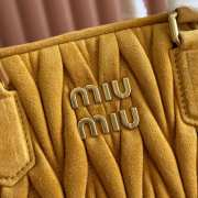 Uubags Miu Miu Arcadie matelassé suede bag in whiskey 27x12x9cm - 2