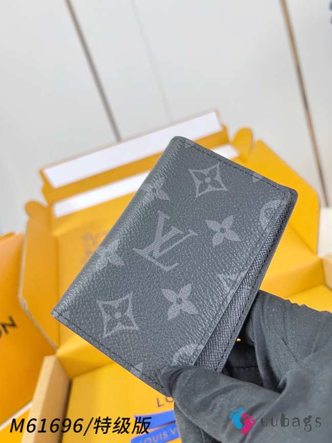 Uubags Louis Vuitton M61696 Pocket Organizer in Monogram Eclipse 7.5x11x1cm  - 1
