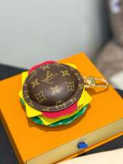 Uubags Louis Vuitton Monogram Calfskin Burger Pouch Charm Bag In Brown 6cm - 4