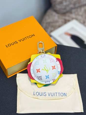 Uubags Louis Vuitton Monogram Calfskin Burger Pouch Charm Bag In White 6cm