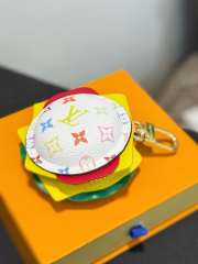 Uubags Louis Vuitton Monogram Calfskin Burger Pouch Charm Bag In White 6cm - 3