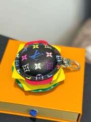 Uubags Louis Vuitton Monogram Calfskin Burger Pouch Charm Bag In Black 6cm - 6