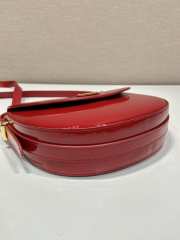 Uubags Prada Cleo Glossy Patent Leather Mini Bag In Red 21x17x6cm - 6