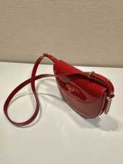 Uubags Prada Cleo Glossy Patent Leather Mini Bag In Red 21x17x6cm - 4