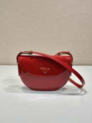Uubags Prada Cleo Glossy Patent Leather Mini Bag In Red 21x17x6cm - 3