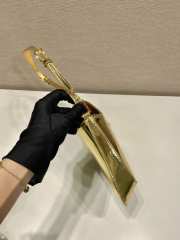 Uubags Prada Metallic Gold Cleo Mini Bag in Brushed Calfskin Leather 22x18.5x4.5cm - 3