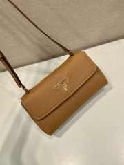 Uubags Prada 1BN022 small leather shoulder bag in caramel 26x14x9.5cm - 5
