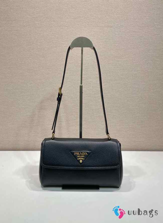 Uubags Prada 1BN022 small leather shoulder bag in black 26x14x9.5cm - 1