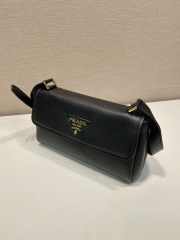 Uubags Prada 1BN022 small leather shoulder bag in black 26x14x9.5cm - 6