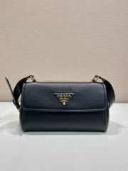 Uubags Prada 1BN022 small leather shoulder bag in black 26x14x9.5cm - 5