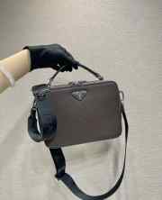 Uubags Prada 2VH069 Brique medium Saffiano leather bag in coffee 22x16x6cm - 3