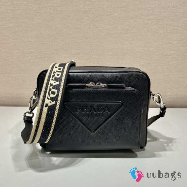 Uubags Prada Saffiano 2VH152 crossbody bag in black 24x18x6cm - 1