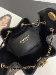 Uubags Chanel 25 Mini Handbag Grained Calfskin & Gold-Tone Metal In Black 20x22x12.5cm - 2