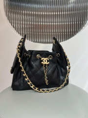 Uubags Chanel 25 Mini Handbag Grained Calfskin & Gold-Tone Metal In Black 20x22x12.5cm - 4