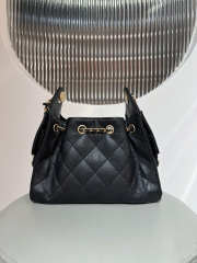 Uubags Chanel 25 Mini Handbag Grained Calfskin & Gold-Tone Metal In Black 20x22x12.5cm - 5