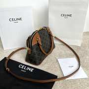 Uubags Celine small Bowling In Triomphe Canvas and Calfskin 25x17x10cm - 5