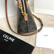 Uubags Celine small Bowling In Triomphe Canvas and Calfskin 25x17x10cm - 4