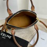 Uubags Celine small Bowling In Triomphe Canvas and Calfskin 25x17x10cm - 2