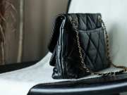 Uubags Chanel Maxi Flapbag In Black Lambskin Leather 27x45x10cm - 3