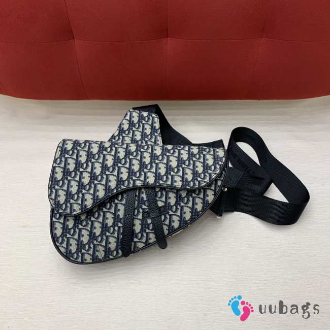 Uubags Dior Saddle Bag Beige and Black Dior Oblique Jacquard 27x20x5cm - 1