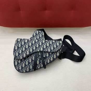 Uubags Dior Saddle Bag Beige and Black Dior Oblique Jacquard 27x20x5cm