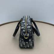 Uubags Medium D-Vibe Bowling Bag Blue Dior Oblique Jacquard 25x16x9.5cm - 5