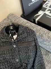 Uubags Chanel Belted Jacket Cashmere Tweed Black & White - 3