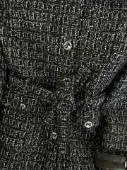 Uubags Chanel Belted Jacket Cashmere Tweed Black & White - 2