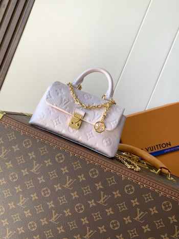Uubags Louis Vuitton M27043 Nano Madeleine Monogram Empreinte Leather Bag Purple 21x12.5x6cm