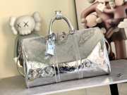 Uubags Louis Vuitton M26766 Monogram Mirror Silver Keepall Bandoulière 50 Bag 50x29x23cm - 1