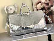 Uubags Louis Vuitton M26766 Monogram Mirror Silver Keepall Bandoulière 50 Bag 50x29x23cm - 5