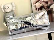 Uubags Louis Vuitton M26766 Monogram Mirror Silver Keepall Bandoulière 50 Bag 50x29x23cm - 6