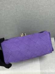 Uubags Chanel 25 Small Handbag Suede Calfskin & Gold Metal Purple 20x22x12.5cm - 6
