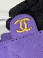 Uubags Chanel 25 Small Handbag Suede Calfskin & Gold Metal Purple 20x22x12.5cm - 3