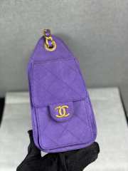 Uubags Chanel 25 Small Handbag Suede Calfskin & Gold Metal Purple 20x22x12.5cm - 4