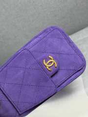 Uubags Chanel 25 Small Handbag Suede Calfskin & Gold Metal Purple 20x22x12.5cm - 2